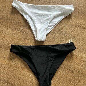 Lot of 2 NWT SHEIN Black Cheeky Bikini Bottoms Size XL
